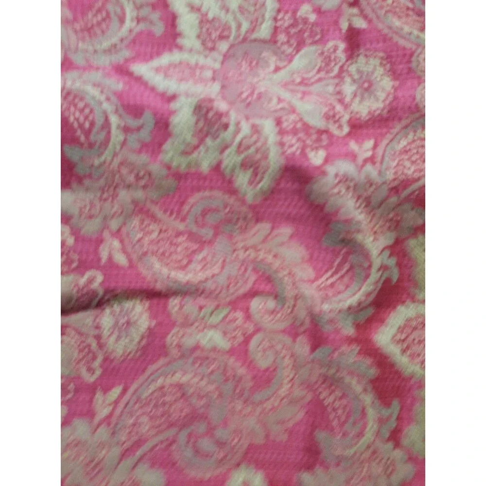 2 Vtg Croscill Bellissima Red Gold Paisley Medallion KING Pillow SHAMS 21x37